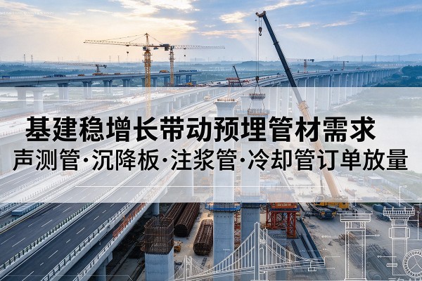 潍城基建稳增长带动预埋监测管材需求，声测管、沉降板、注浆管订单持续放量